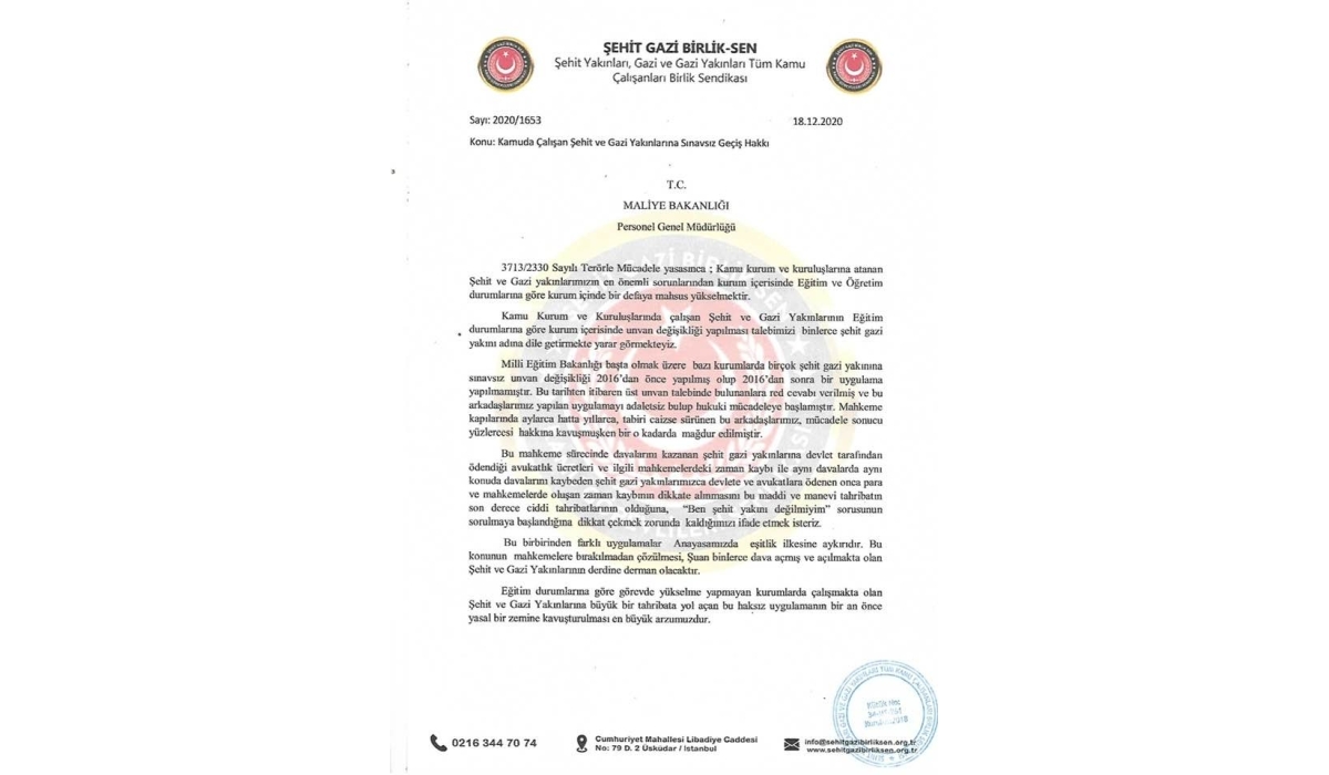 Haklı Mücadelemiz Sonuna Kadar Sürecektir