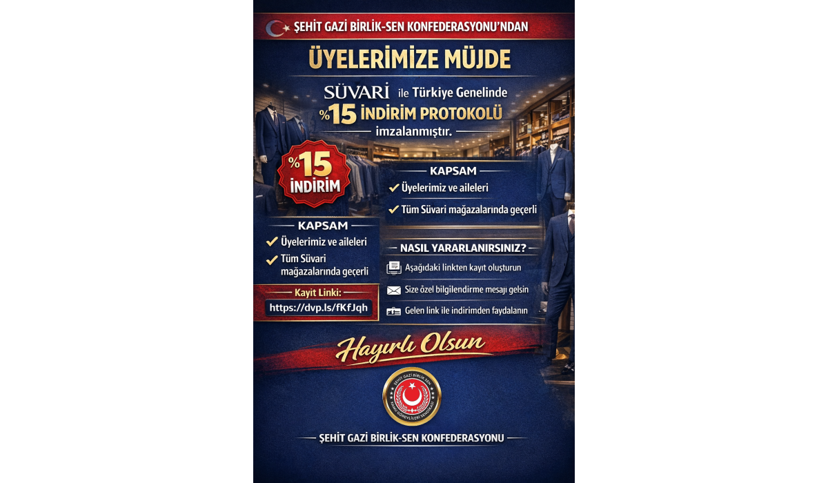 SÜVARİ GİYİM İLE TÜRKİYE GENELİNDE GEÇERLİ 