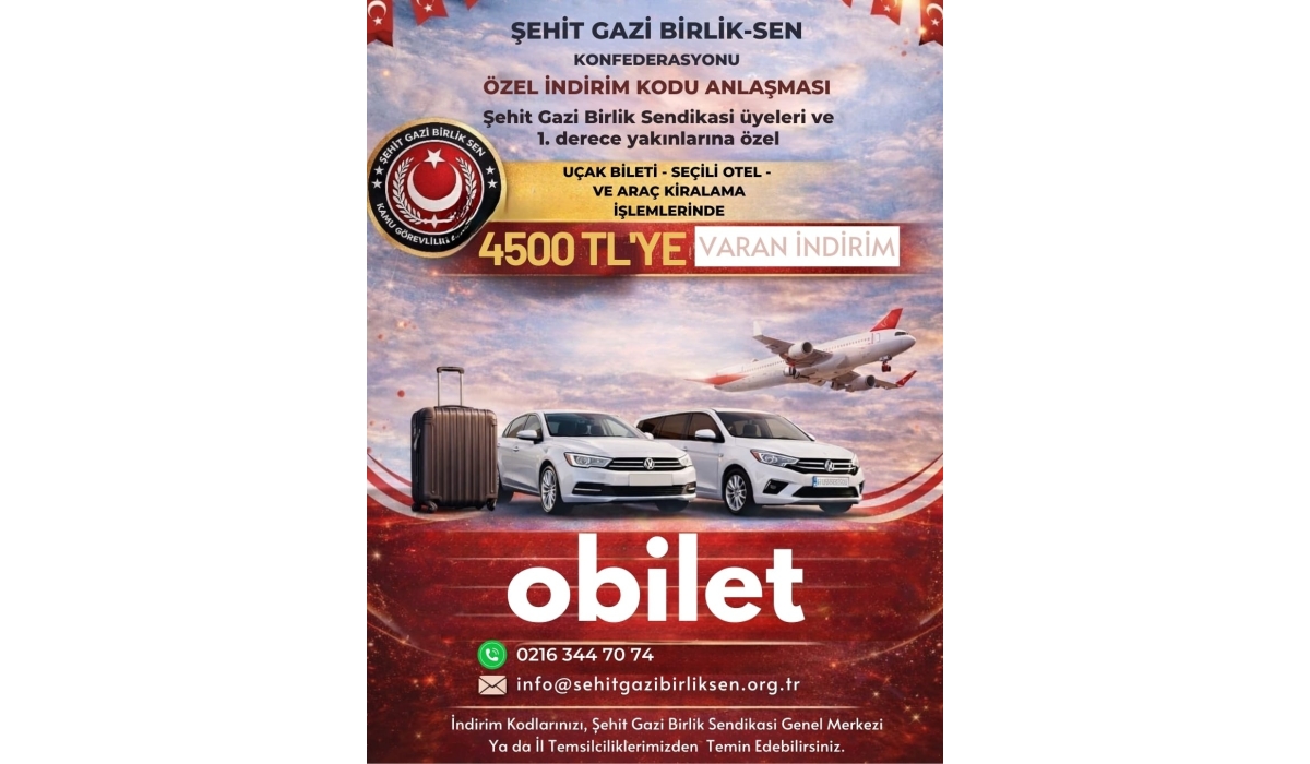 ÜYELERİMİZE ÖZEL İNDİRİM ANLAŞMASI