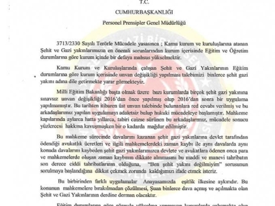 Haklı Mücadelemiz Sonuna Kadar Sürecektir