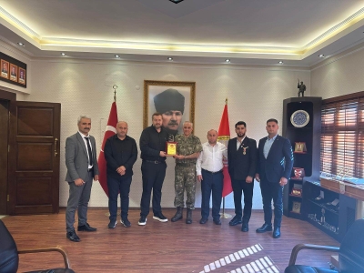 SAMSUN GARNİZON KOMUTANI GAZİ TÜMGENERAL DAVUT ALA'YI MAKAMINDA ZİYARETİMİZ 