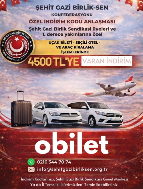 ÜYELERİMİZE ÖZEL İNDİRİM ANLAŞMASI