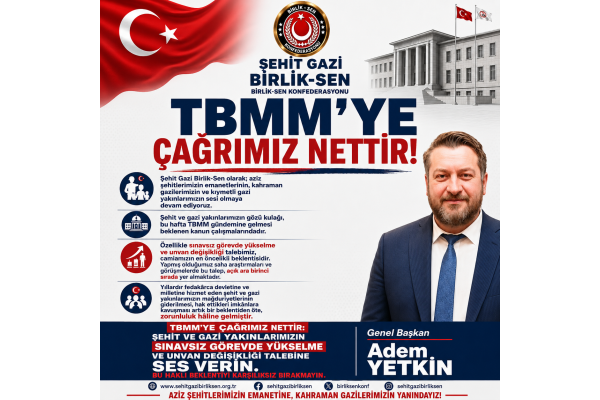 TBMM’YE ÇAĞRIMIZ NETTİR!