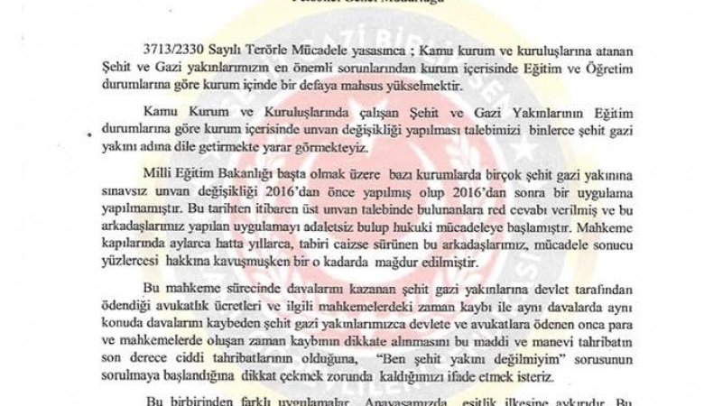 Haklı Mücadelemiz Sonuna Kadar Sürecektir