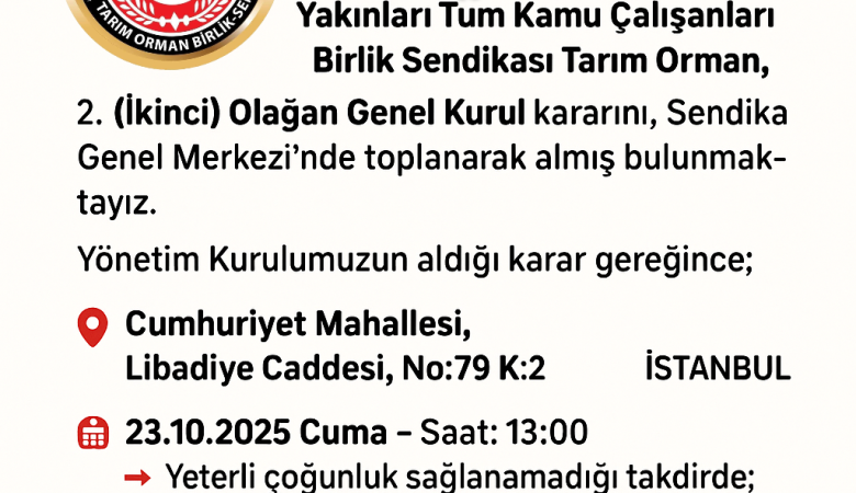 GENEL KURUL DUYURUSU 