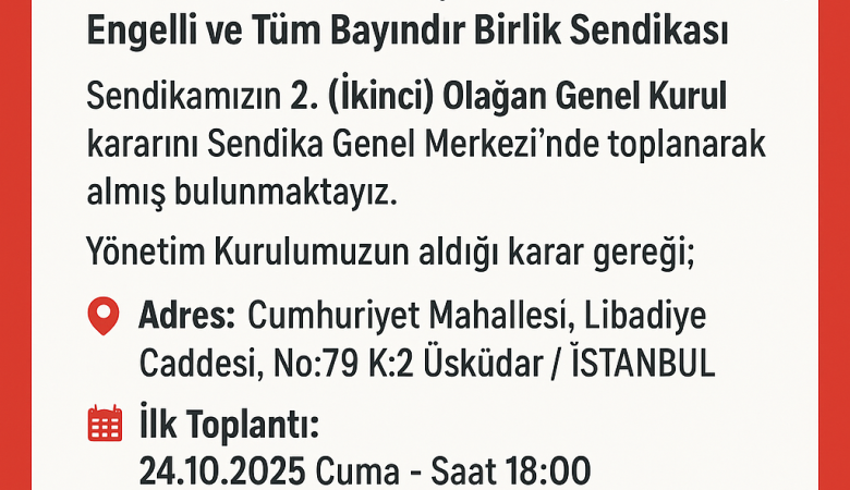 GENEL KURUL DUYURUSU 